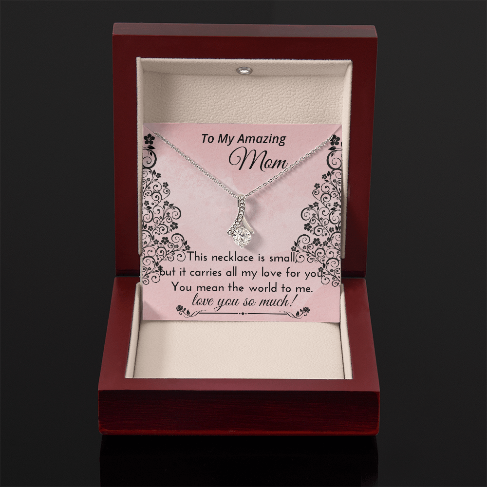 Mom Necklace Gift – Emotional Jewelry with Keepsake Message Card