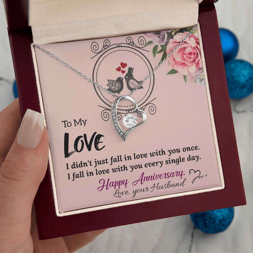 To My Wife Necklace – Anniversary Gift She Will Treasure Forever