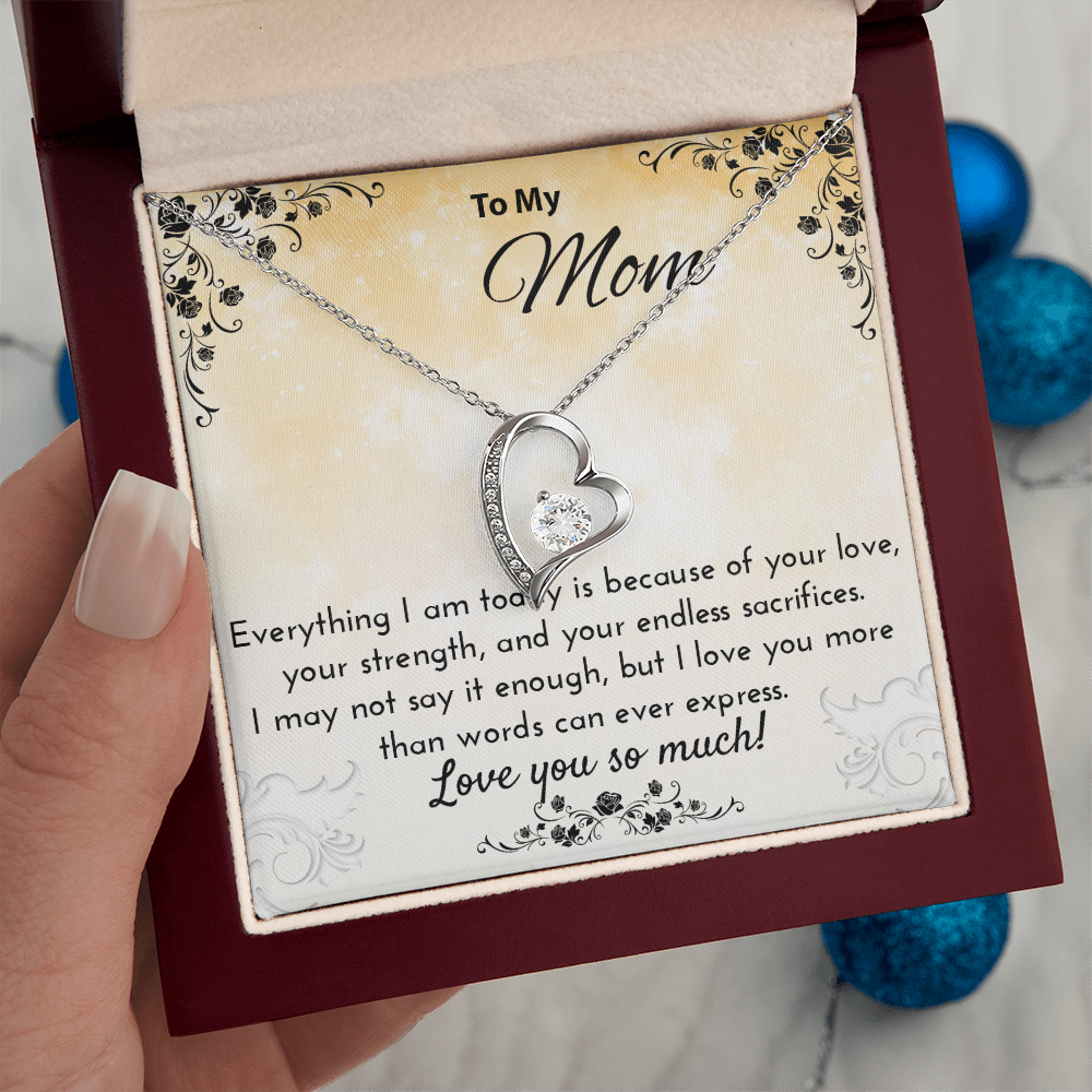 Emotional Necklace Gift for Mom – Heartfelt Jewelry Keepsake with Message Card