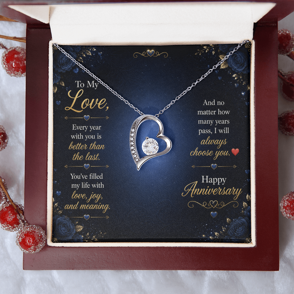 To My Love – “I Will Always Choose You” Anniversary Necklace Gift