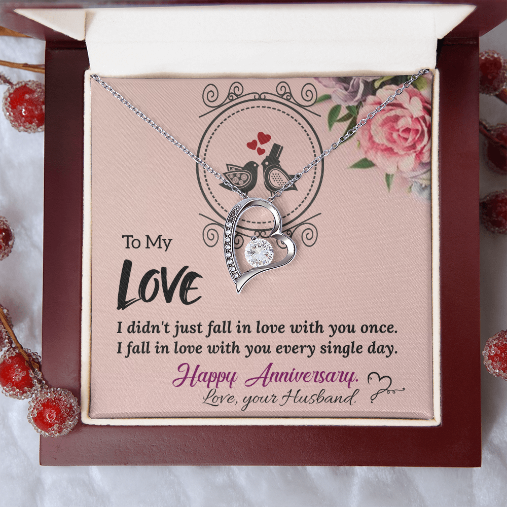 To My Wife Necklace – Anniversary Gift She Will Treasure Forever
