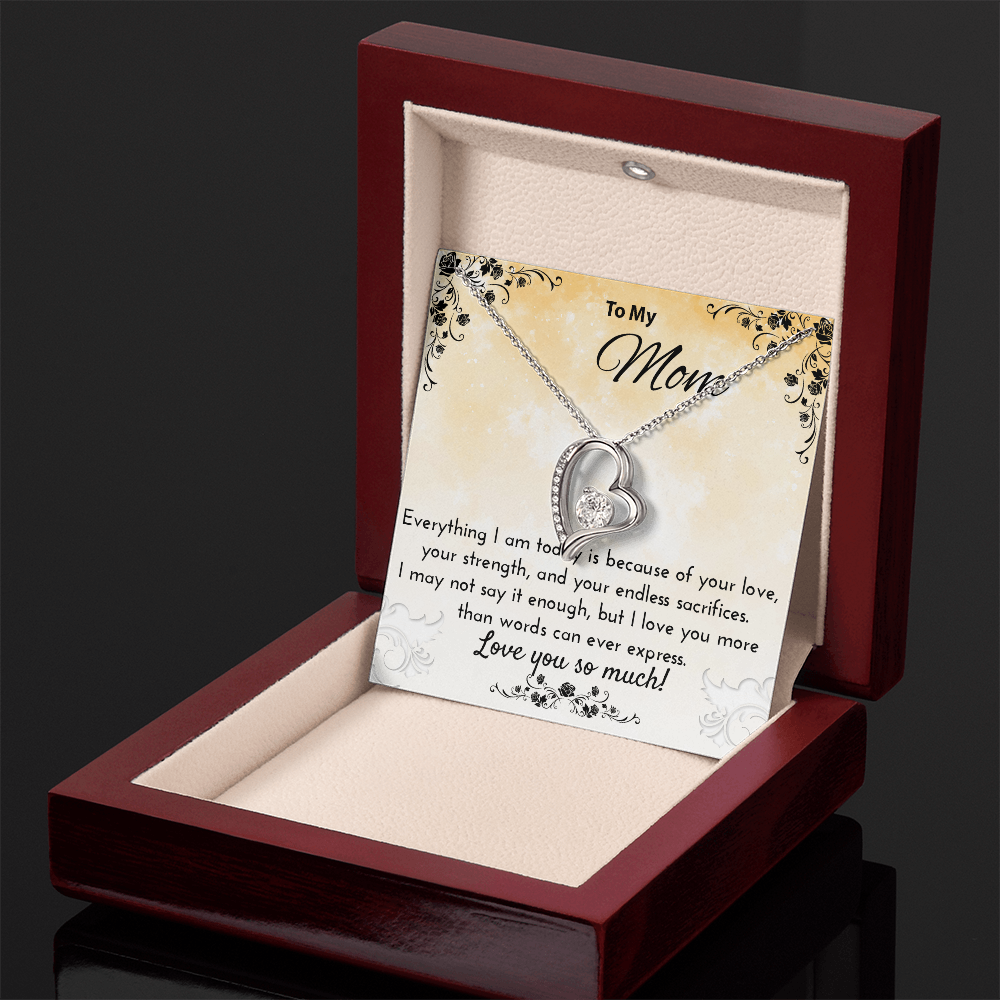 Emotional Necklace Gift for Mom – Heartfelt Jewelry Keepsake with Message Card
