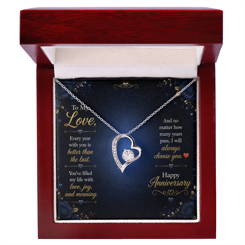 To My Love – “I Will Always Choose You” Anniversary Necklace Gift