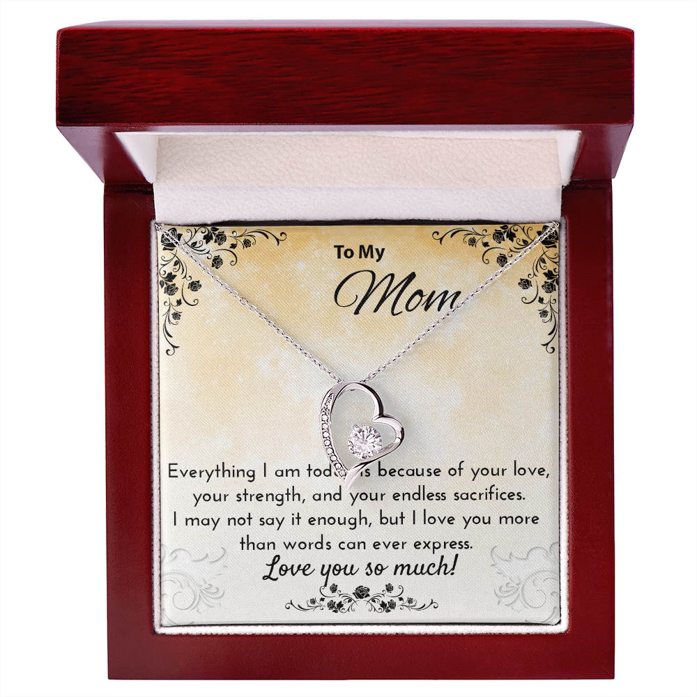Emotional Necklace Gift for Mom – Heartfelt Jewelry Keepsake with Message Card