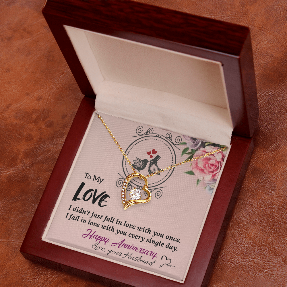 To My Wife Necklace – Anniversary Gift She Will Treasure Forever