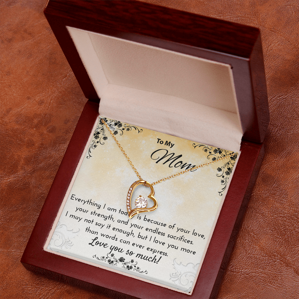 Emotional Necklace Gift for Mom – Heartfelt Jewelry Keepsake with Message Card