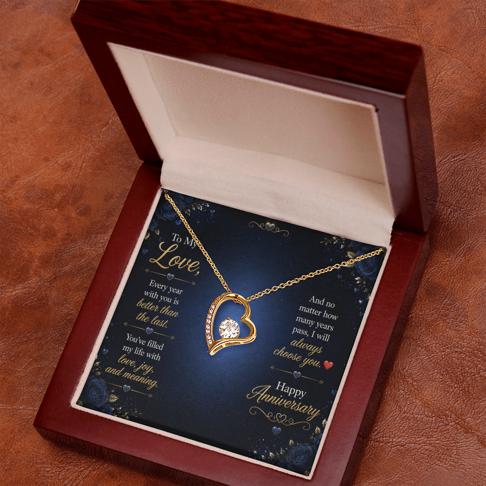 To My Love – “I Will Always Choose You” Anniversary Necklace Gift