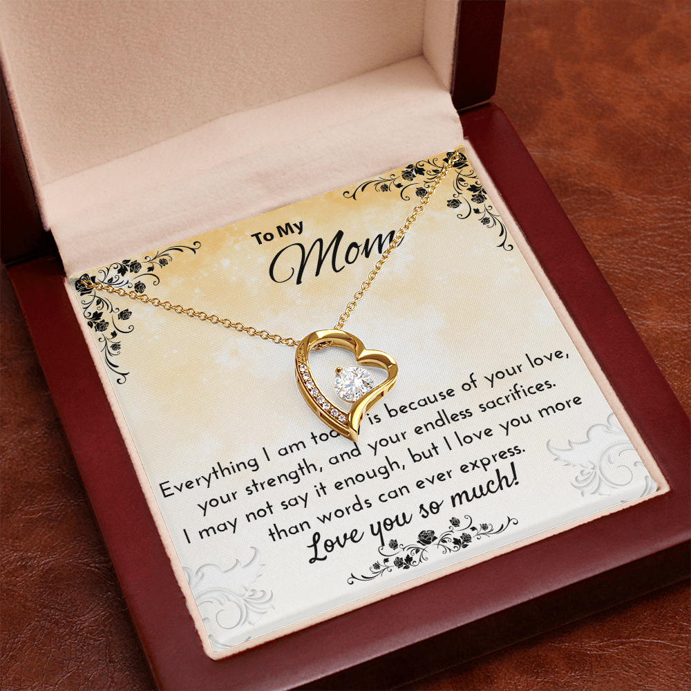 Emotional Necklace Gift for Mom – Heartfelt Jewelry Keepsake with Message Card