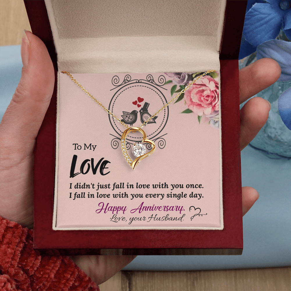 To My Wife Necklace – Anniversary Gift She Will Treasure Forever