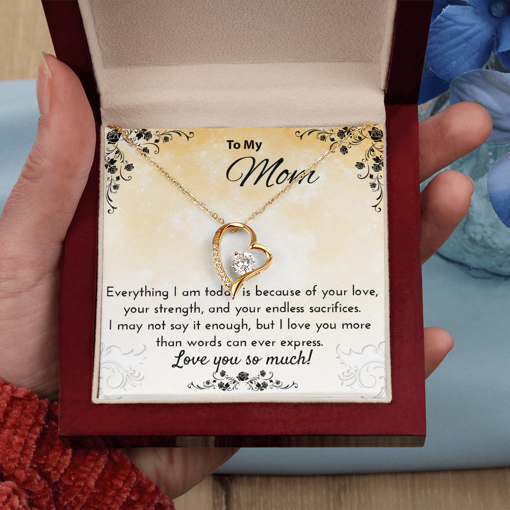 Emotional Necklace Gift for Mom – Heartfelt Jewelry Keepsake with Message Card