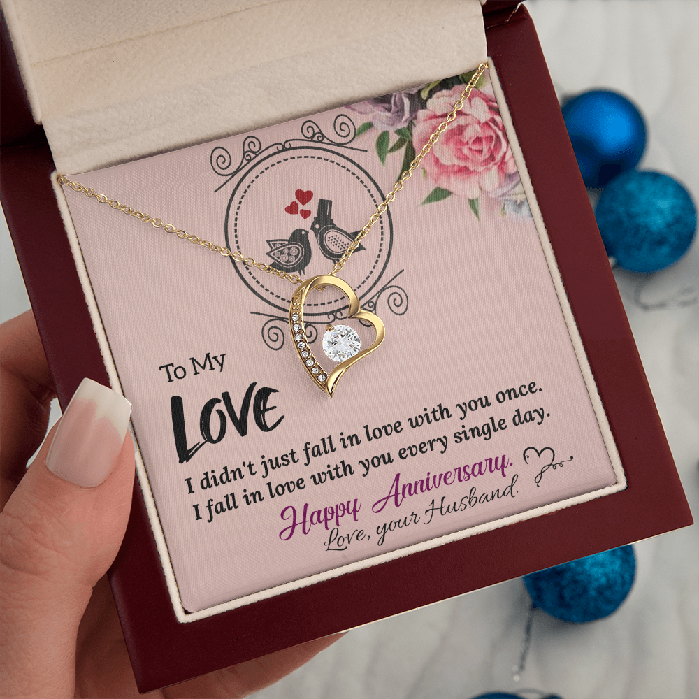 To My Wife Necklace – Anniversary Gift She Will Treasure Forever