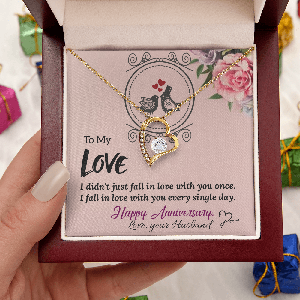 To My Wife Necklace – Anniversary Gift She Will Treasure Forever
