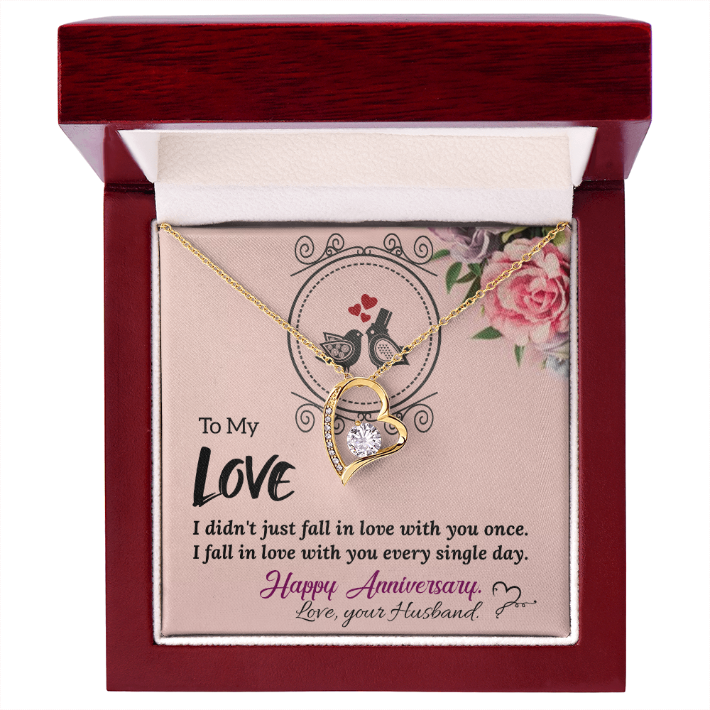 To My Wife Necklace – Anniversary Gift She Will Treasure Forever