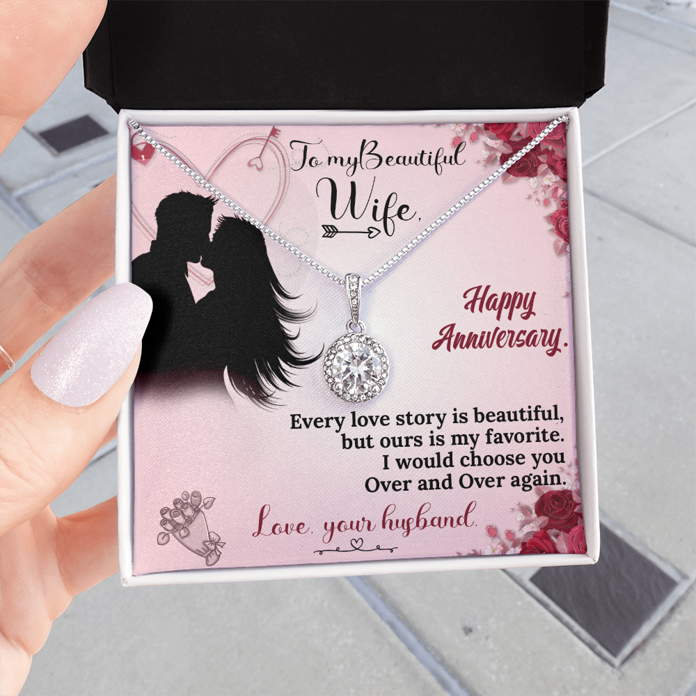 To My Wife Necklace – Anniversary Gift She Will Treasure Forever
