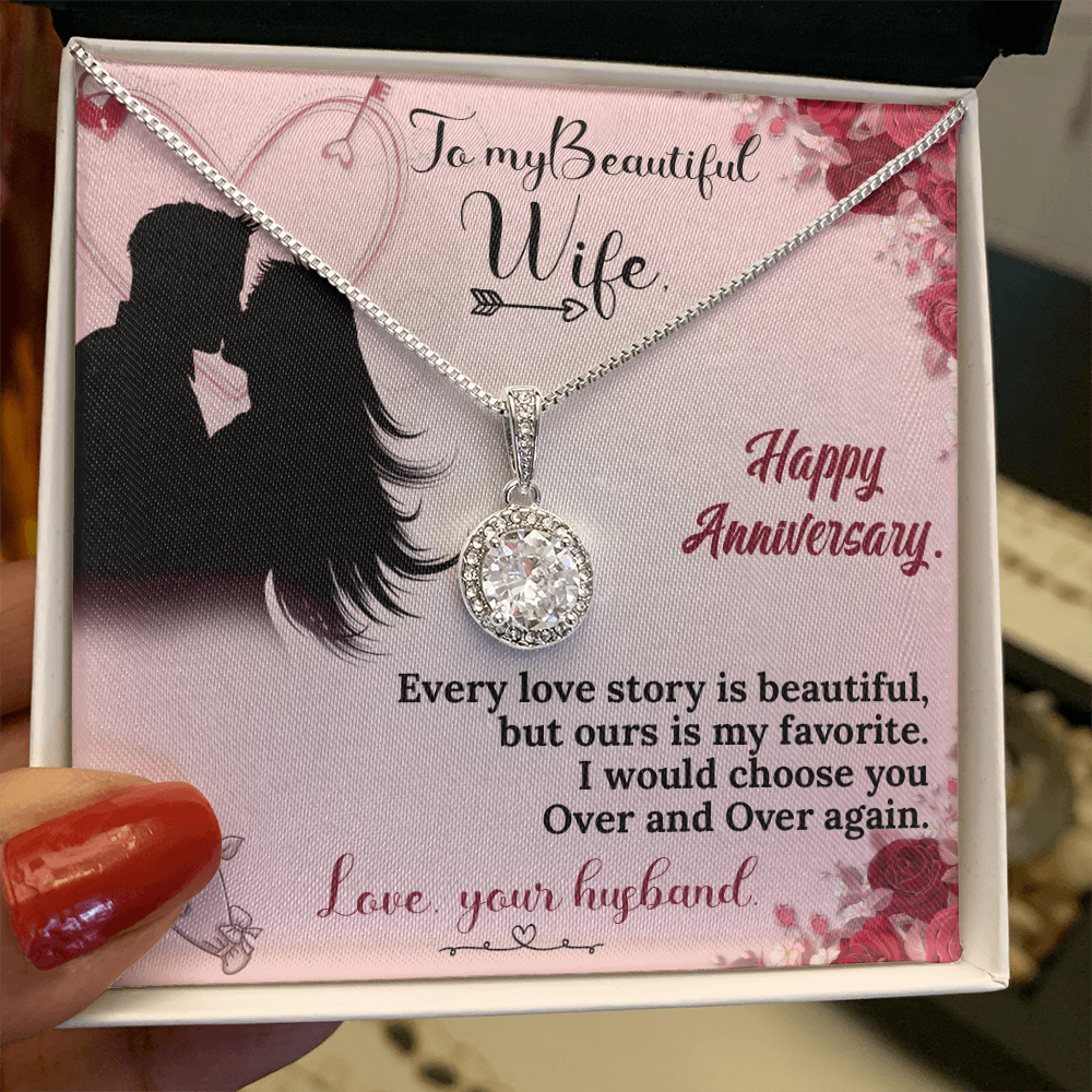 To My Wife Necklace – Anniversary Gift She Will Treasure Forever