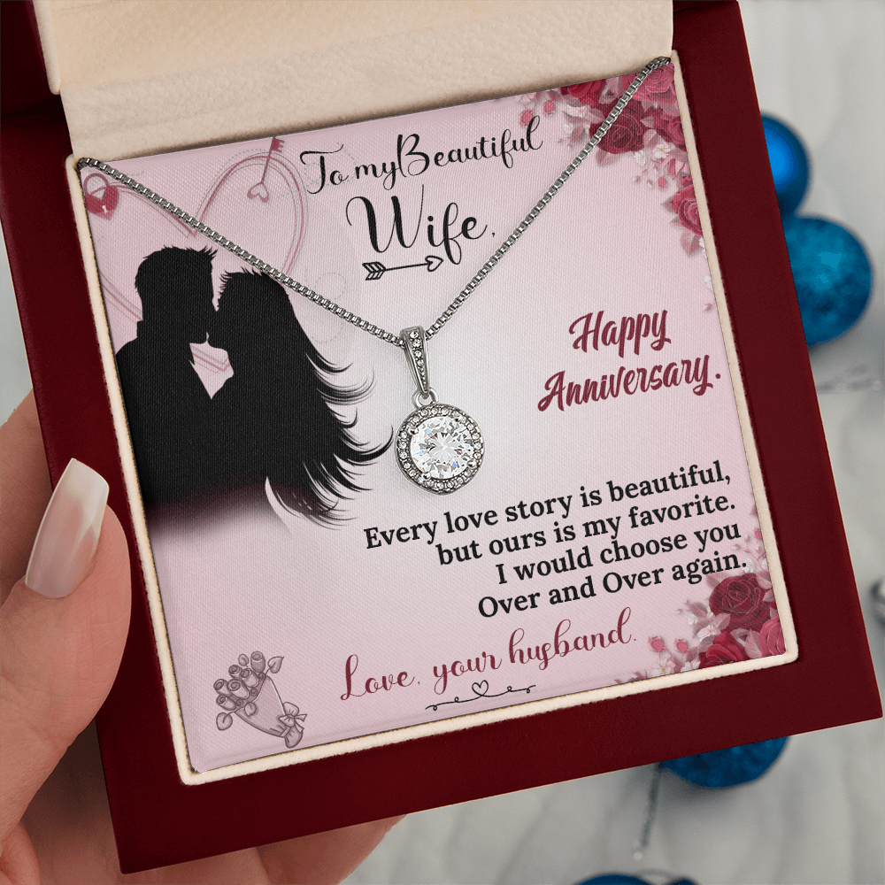 To My Wife Necklace – Anniversary Gift She Will Treasure Forever