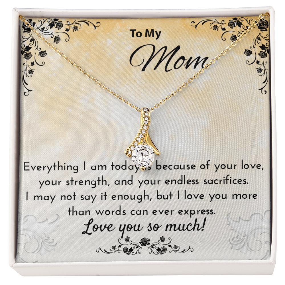Gift for Mom Necklace – Sentimental Jewelry with Love Message Card