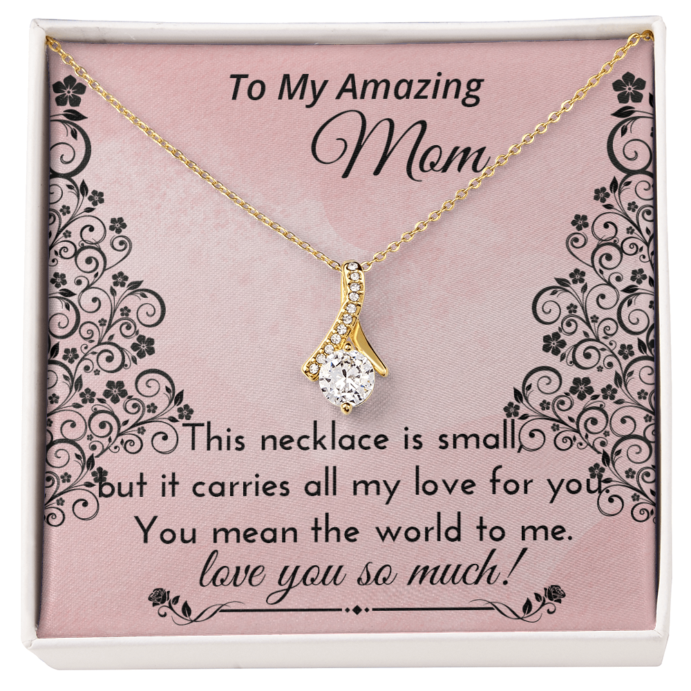 Mom Necklace Gift – Emotional Jewelry with Keepsake Message Card