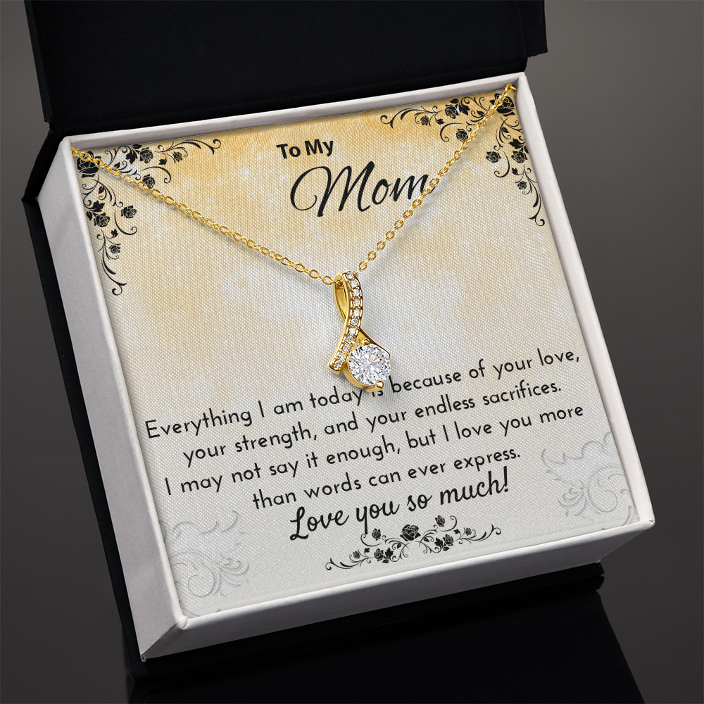 Gift for Mom Necklace – Sentimental Jewelry with Love Message Card