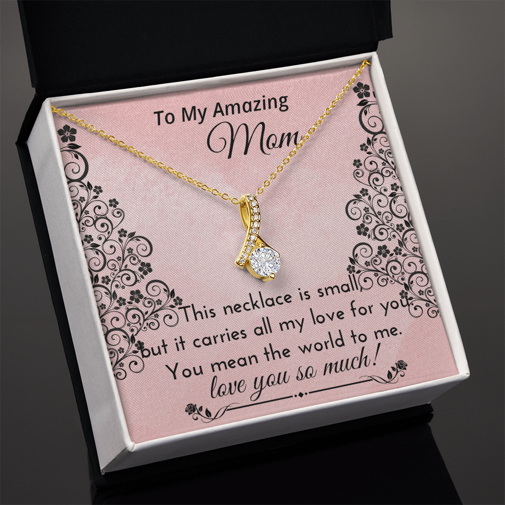Mom Necklace Gift – Emotional Jewelry with Keepsake Message Card