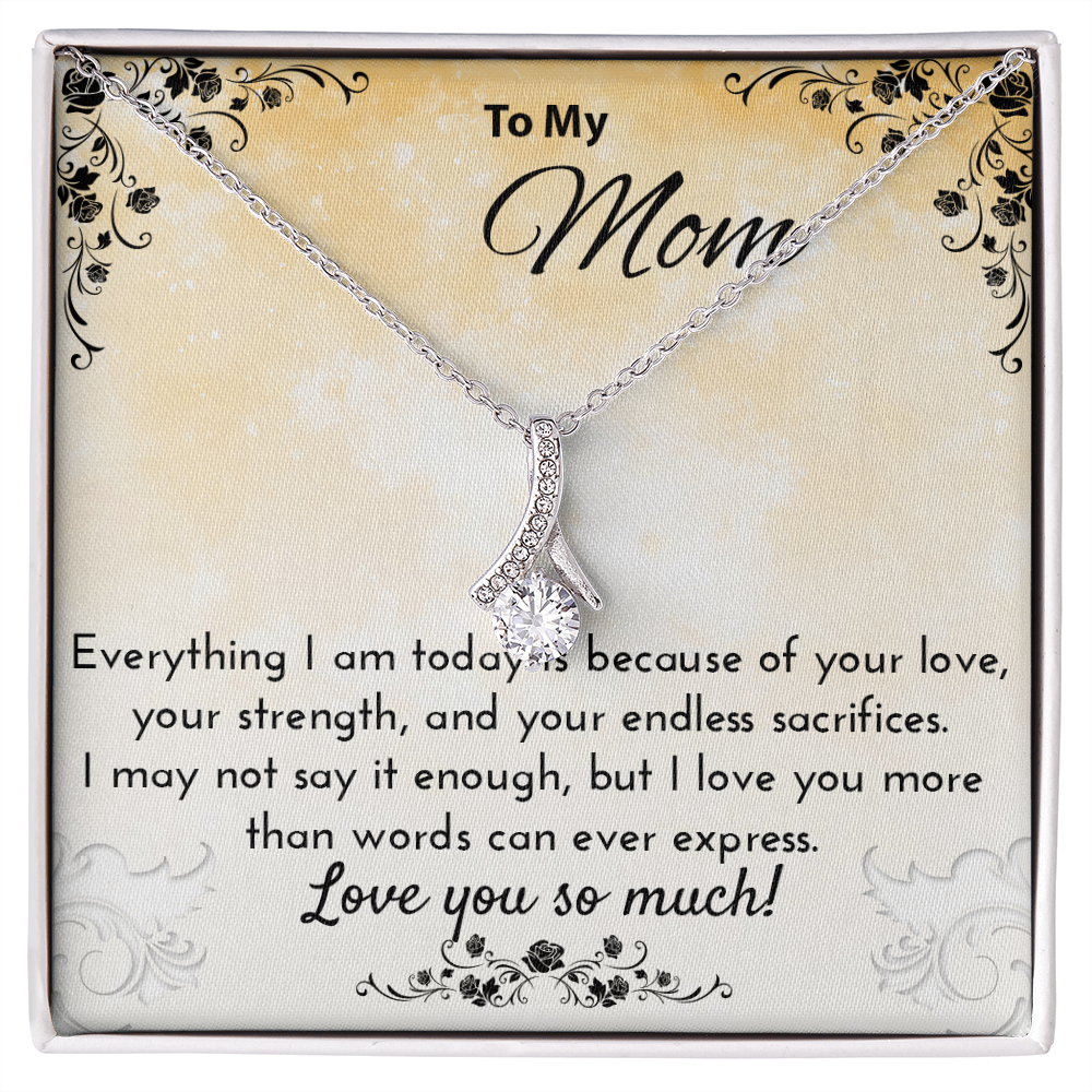 Gift for Mom Necklace – Sentimental Jewelry with Love Message Card