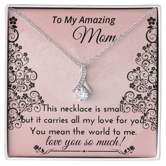 Mom Necklace Gift – Emotional Jewelry with Keepsake Message Card