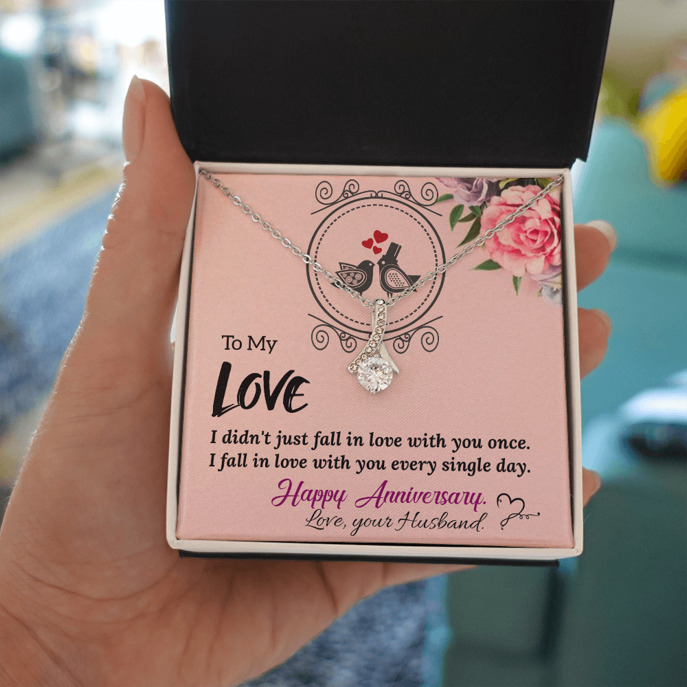 To My Wife Necklace – Meaningful Anniversary Gift for Wife from Husband