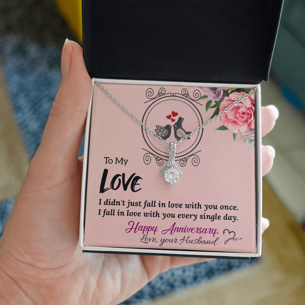 To My Wife Necklace – Meaningful Anniversary Gift for Wife from Husband
