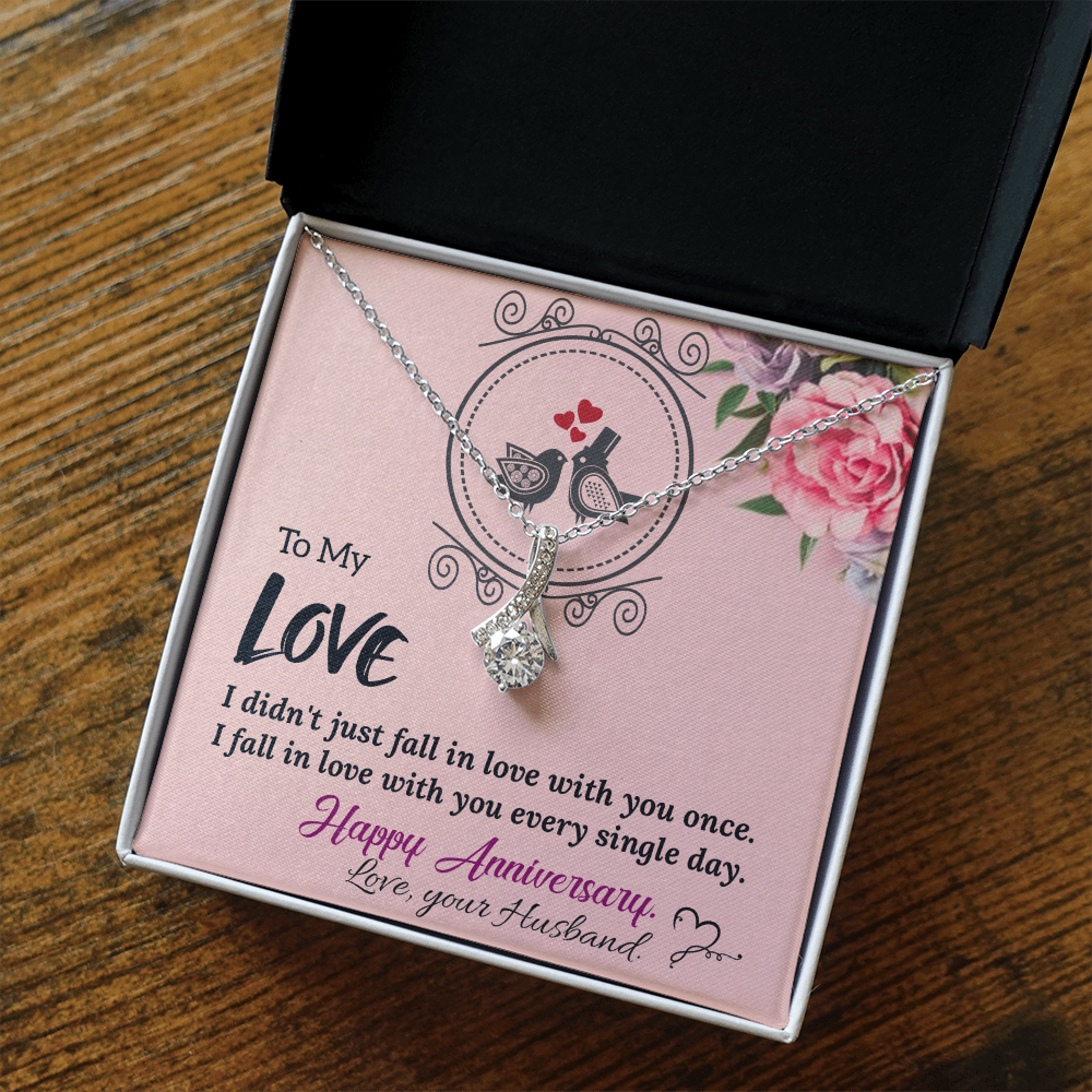To My Wife Necklace – Meaningful Anniversary Gift for Wife from Husband