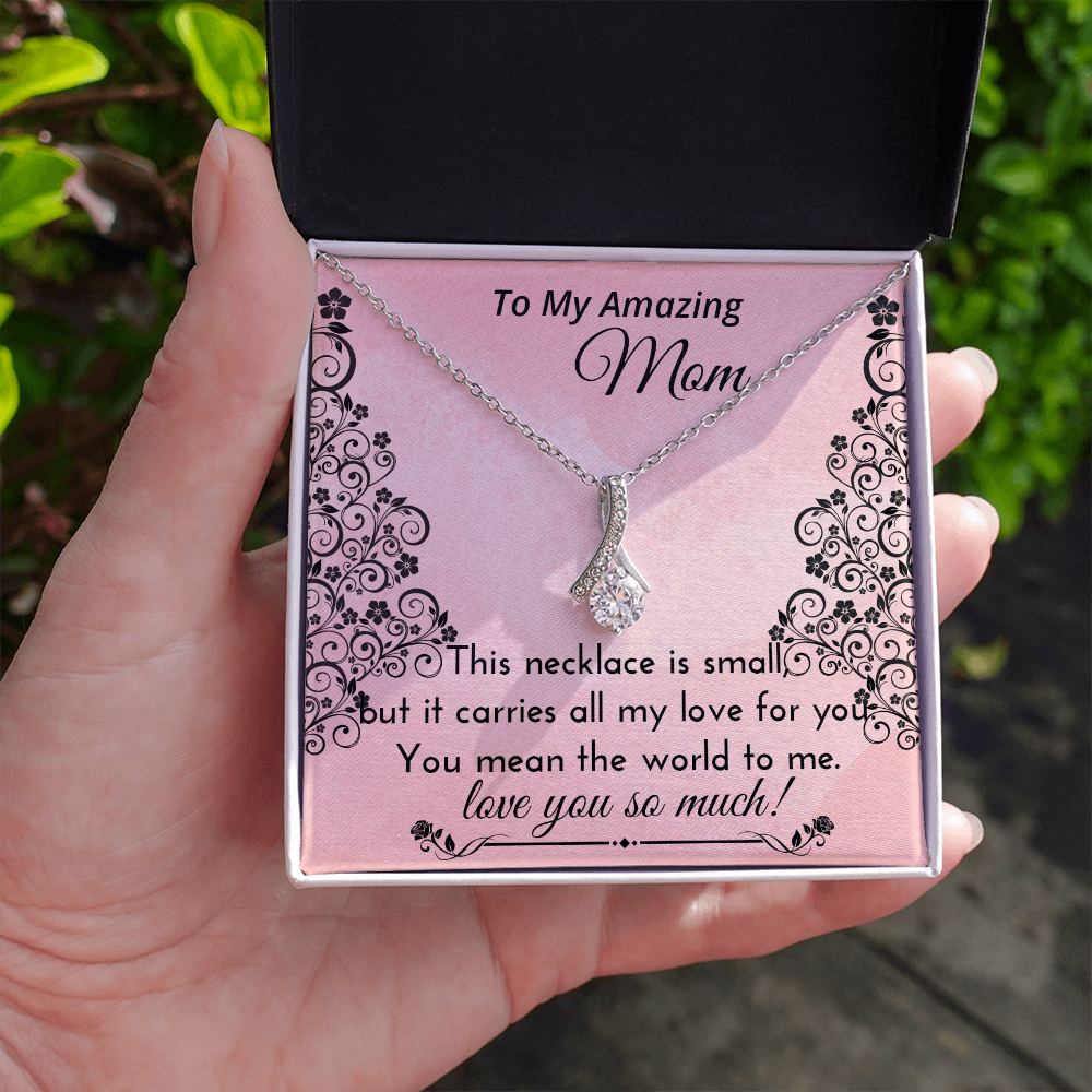 Mom Necklace Gift – Emotional Jewelry with Keepsake Message Card