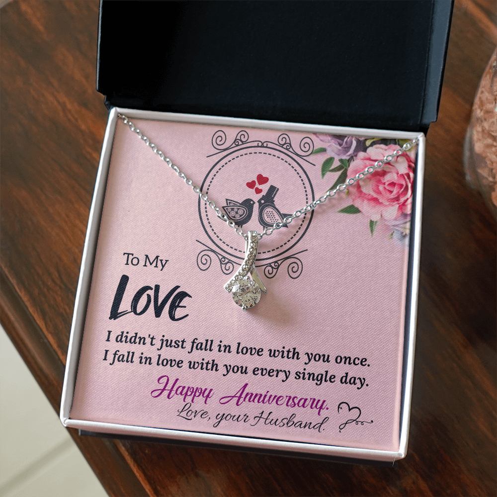 To My Wife Necklace – Meaningful Anniversary Gift for Wife from Husband