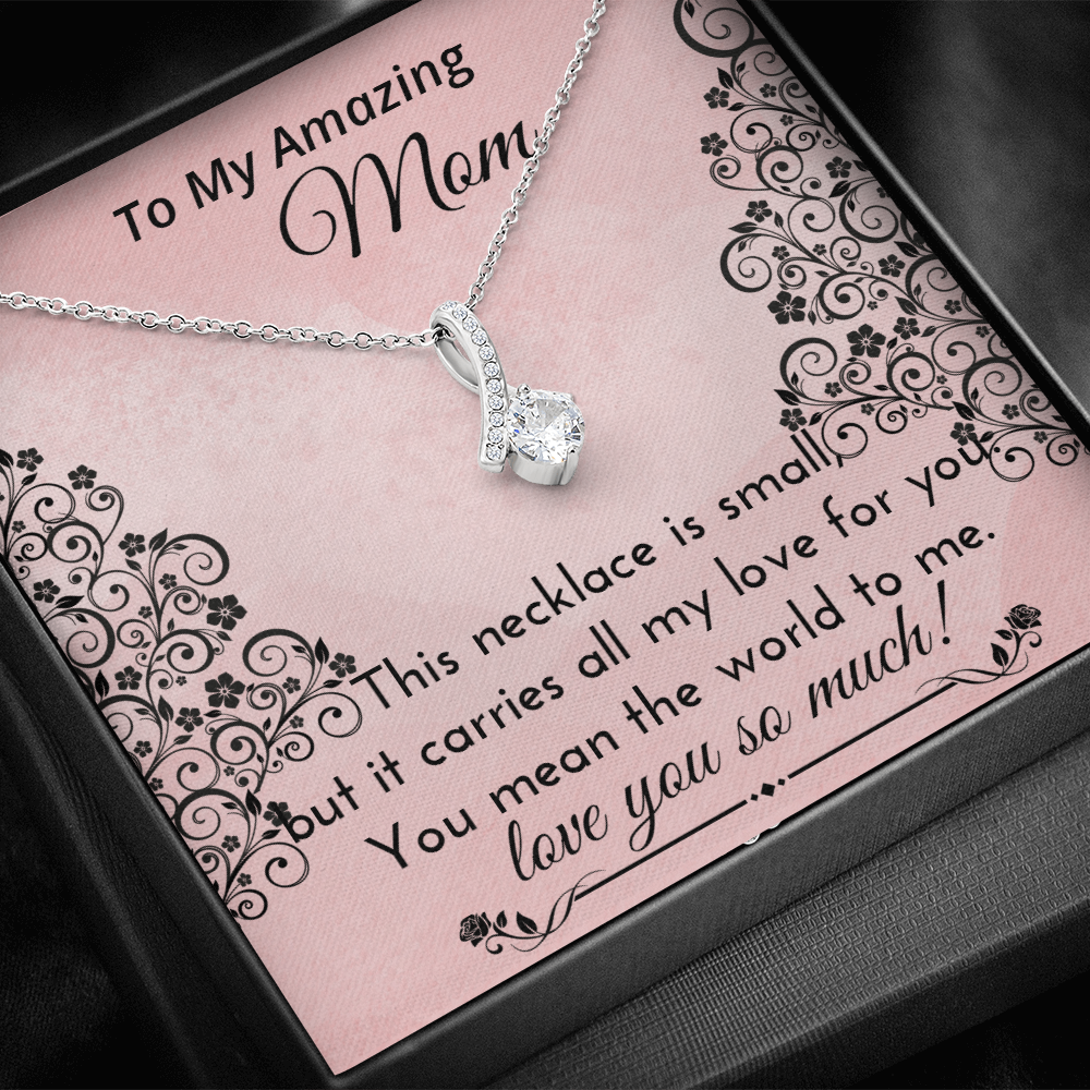 Mom Necklace Gift – Emotional Jewelry with Keepsake Message Card
