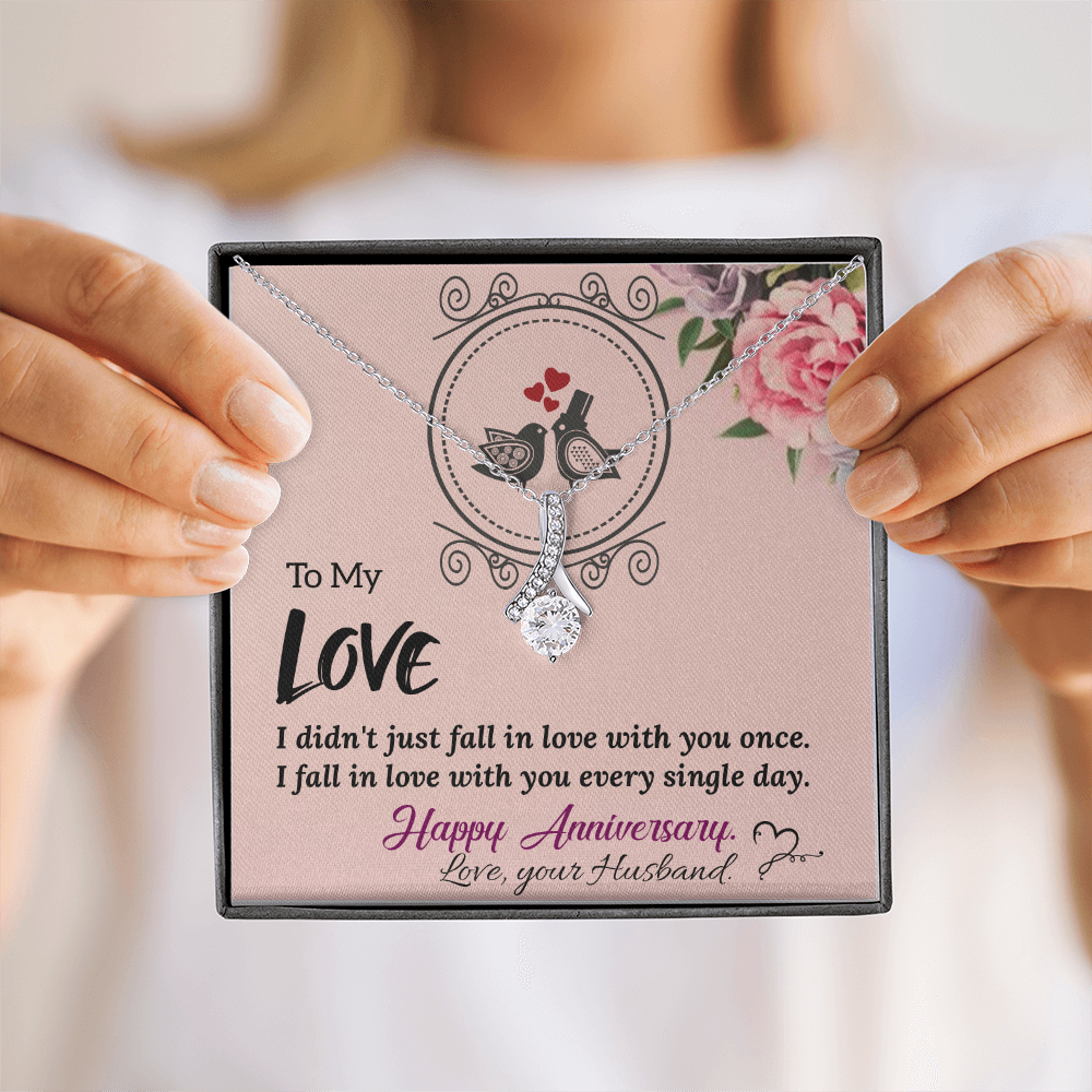 To My Wife Necklace – Meaningful Anniversary Gift for Wife from Husband