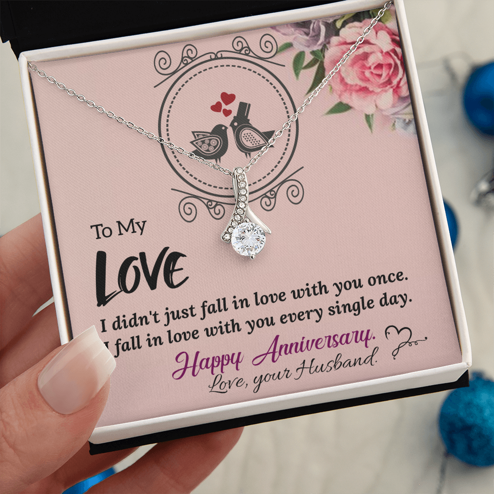 To My Wife Necklace – Meaningful Anniversary Gift for Wife from Husband