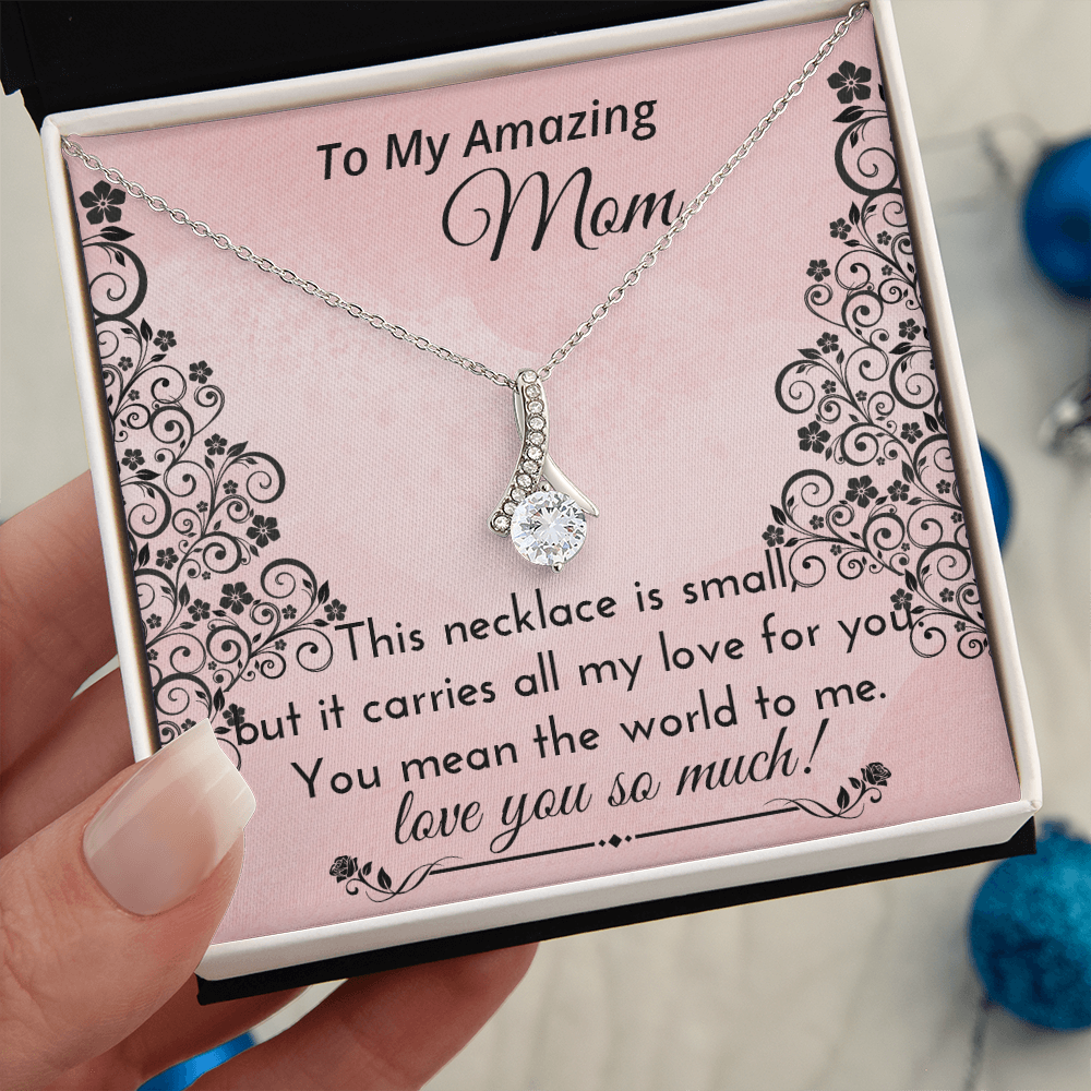 Mom Necklace Gift – Emotional Jewelry with Keepsake Message Card