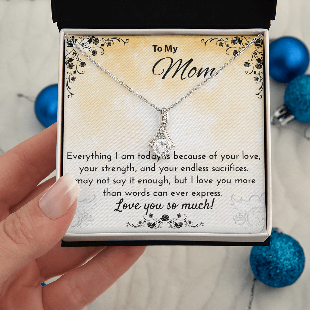 Gift for Mom Necklace – Sentimental Jewelry with Love Message Card