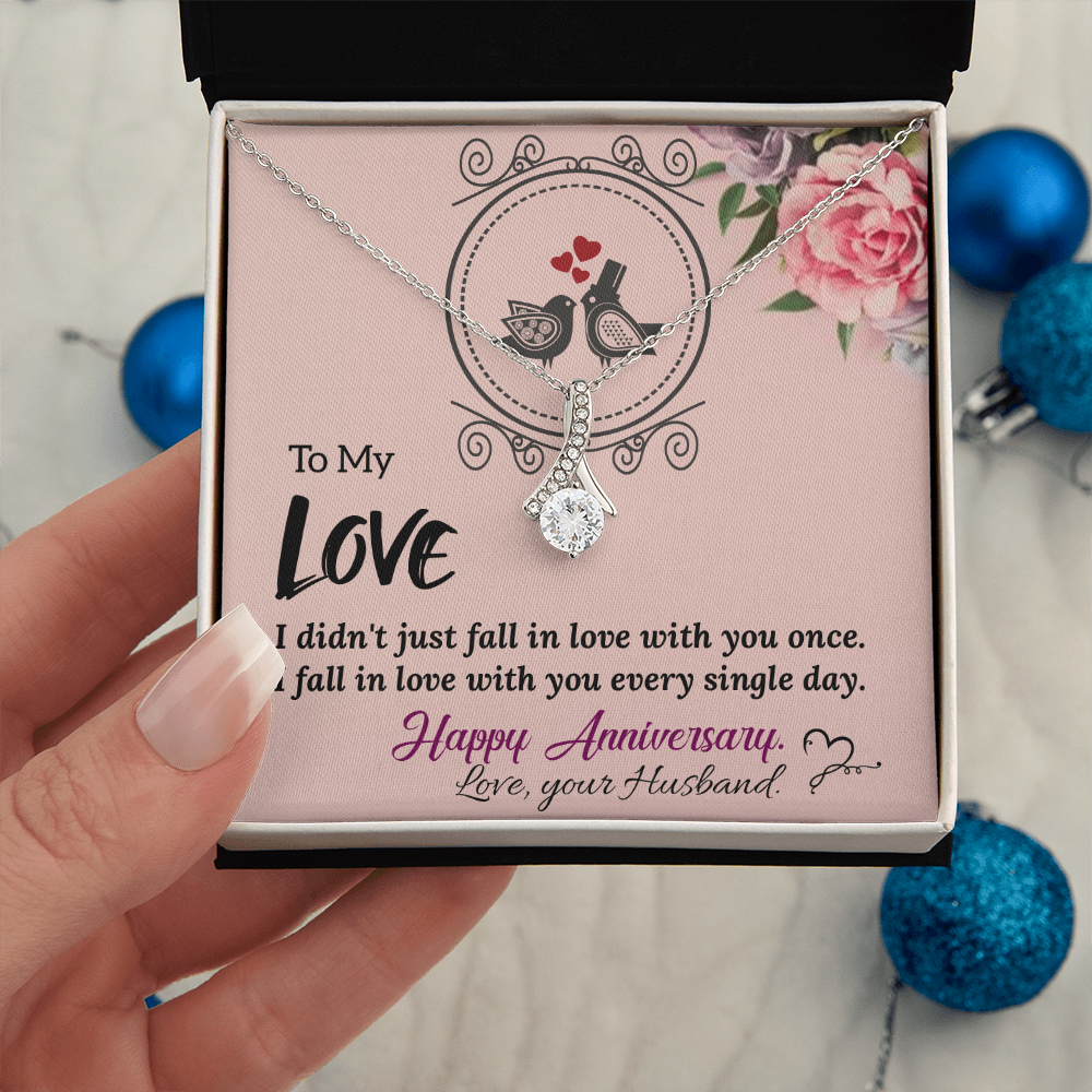 To My Wife Necklace – Meaningful Anniversary Gift for Wife from Husband