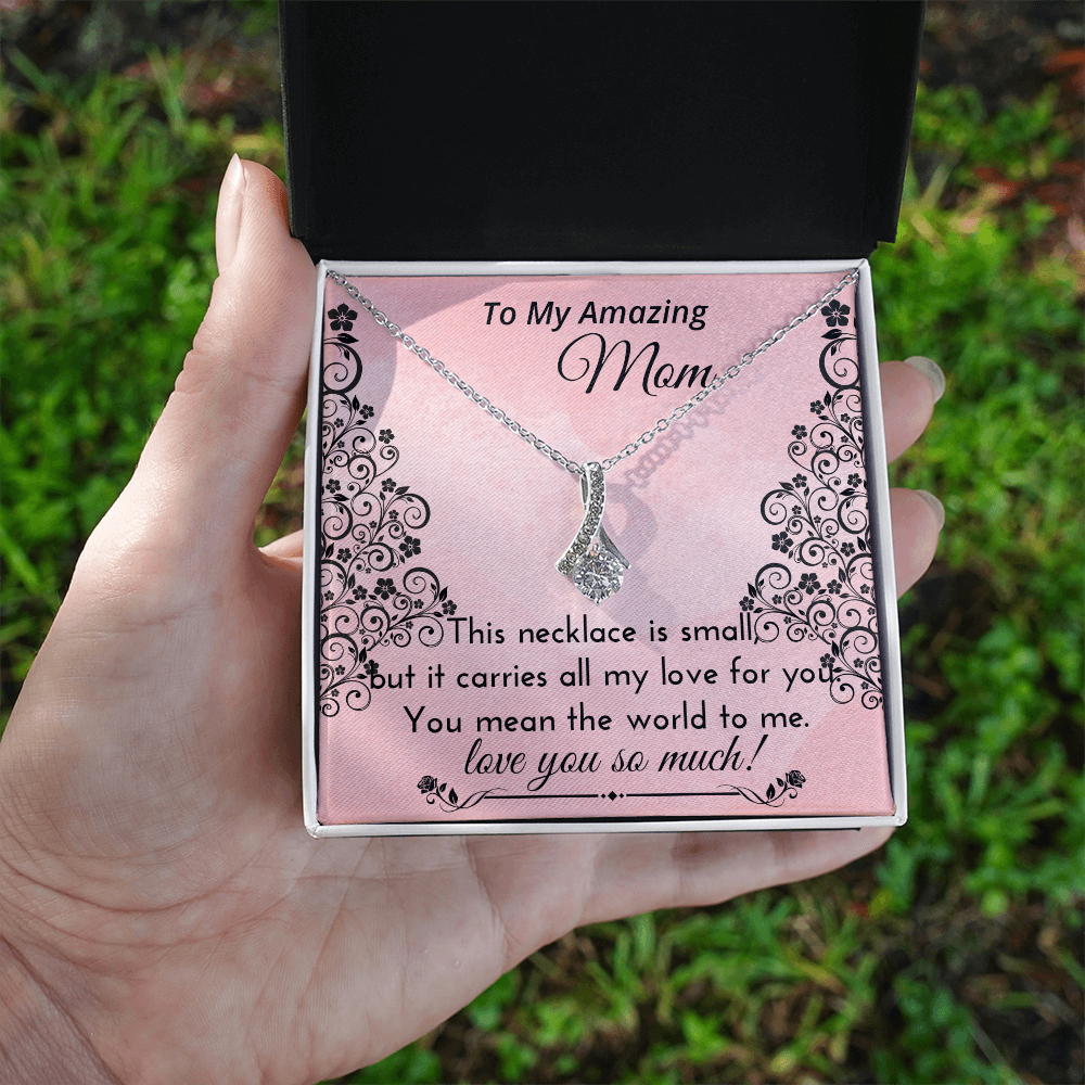 Mom Necklace Gift – Emotional Jewelry with Keepsake Message Card