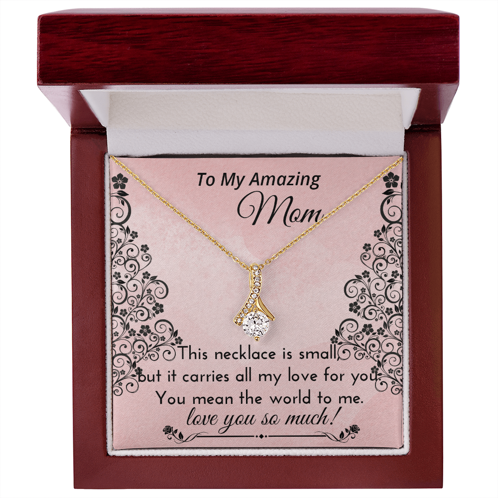 Mom Necklace Gift – Emotional Jewelry with Keepsake Message Card
