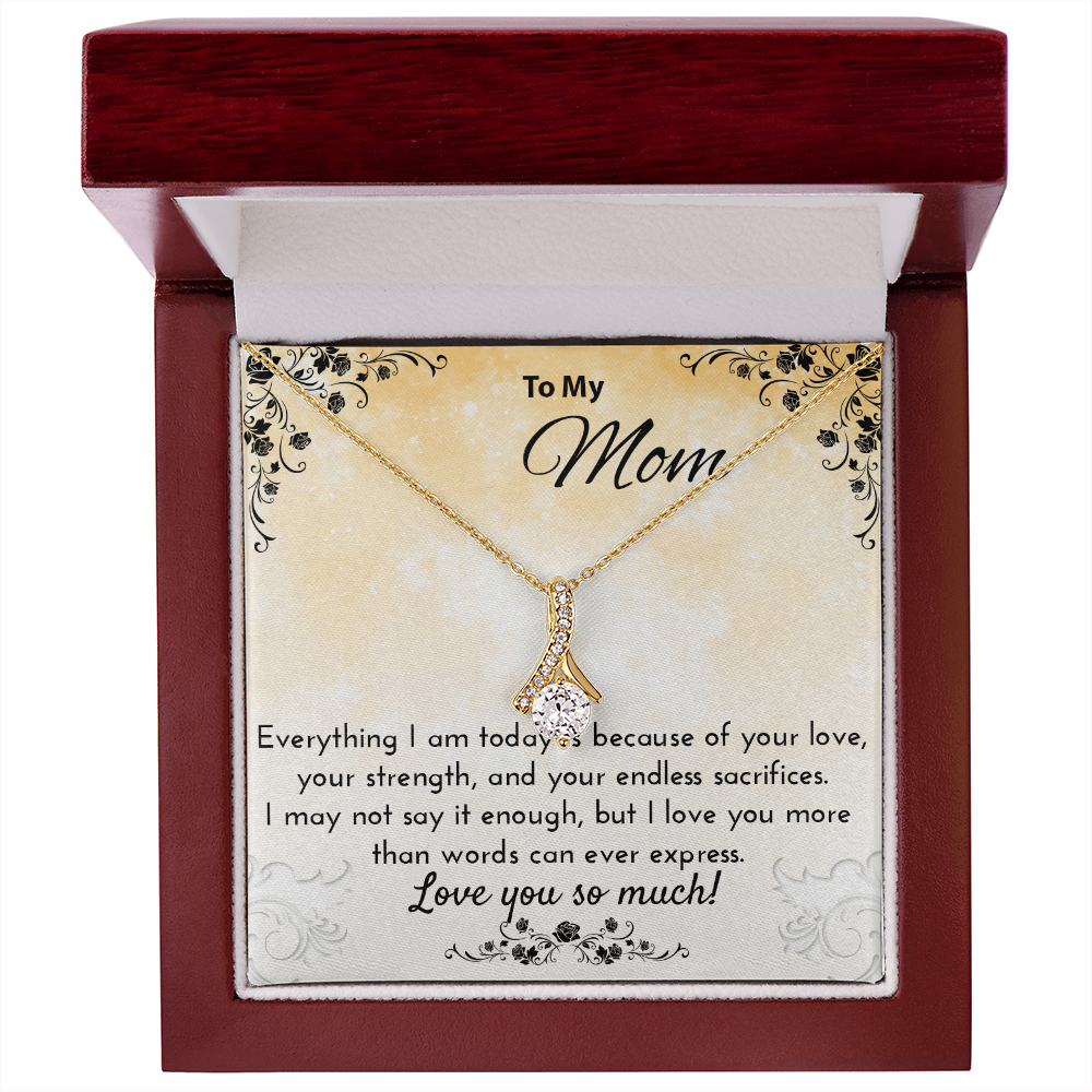 Gift for Mom Necklace – Sentimental Jewelry with Love Message Card