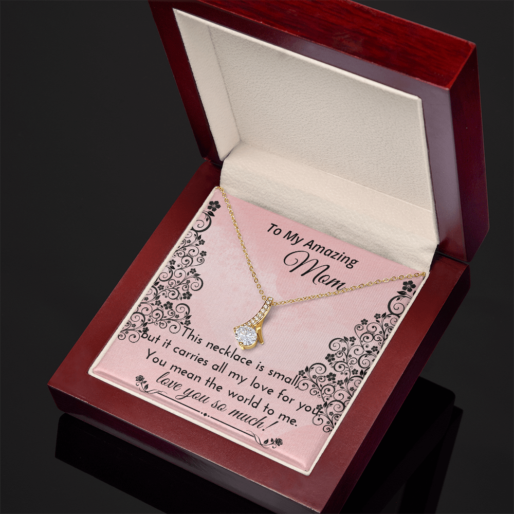 Mom Necklace Gift – Emotional Jewelry with Keepsake Message Card