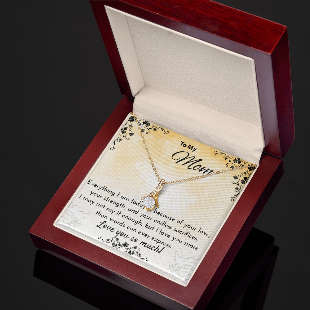 Gift for Mom Necklace – Sentimental Jewelry with Love Message Card