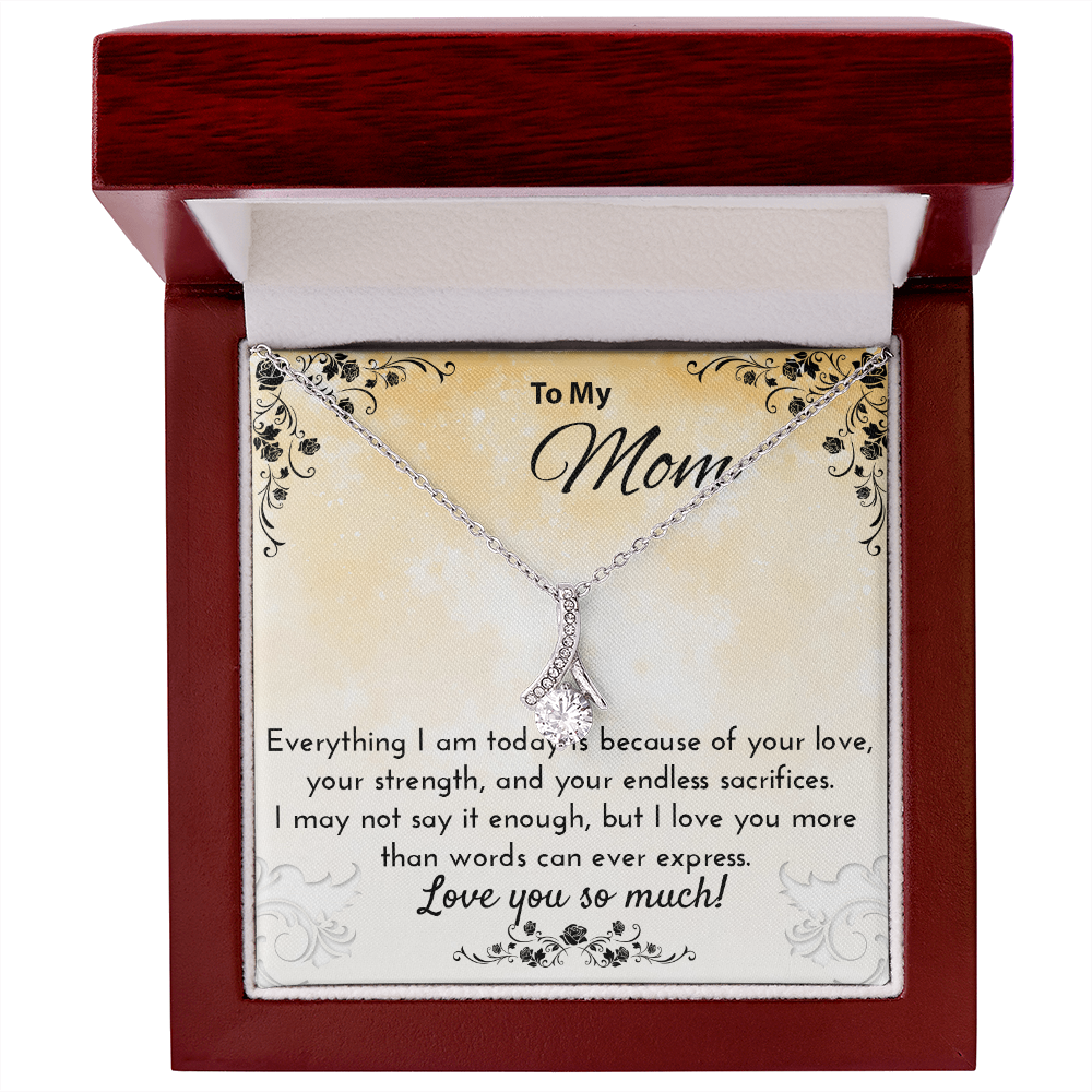 Gift for Mom Necklace – Sentimental Jewelry with Love Message Card