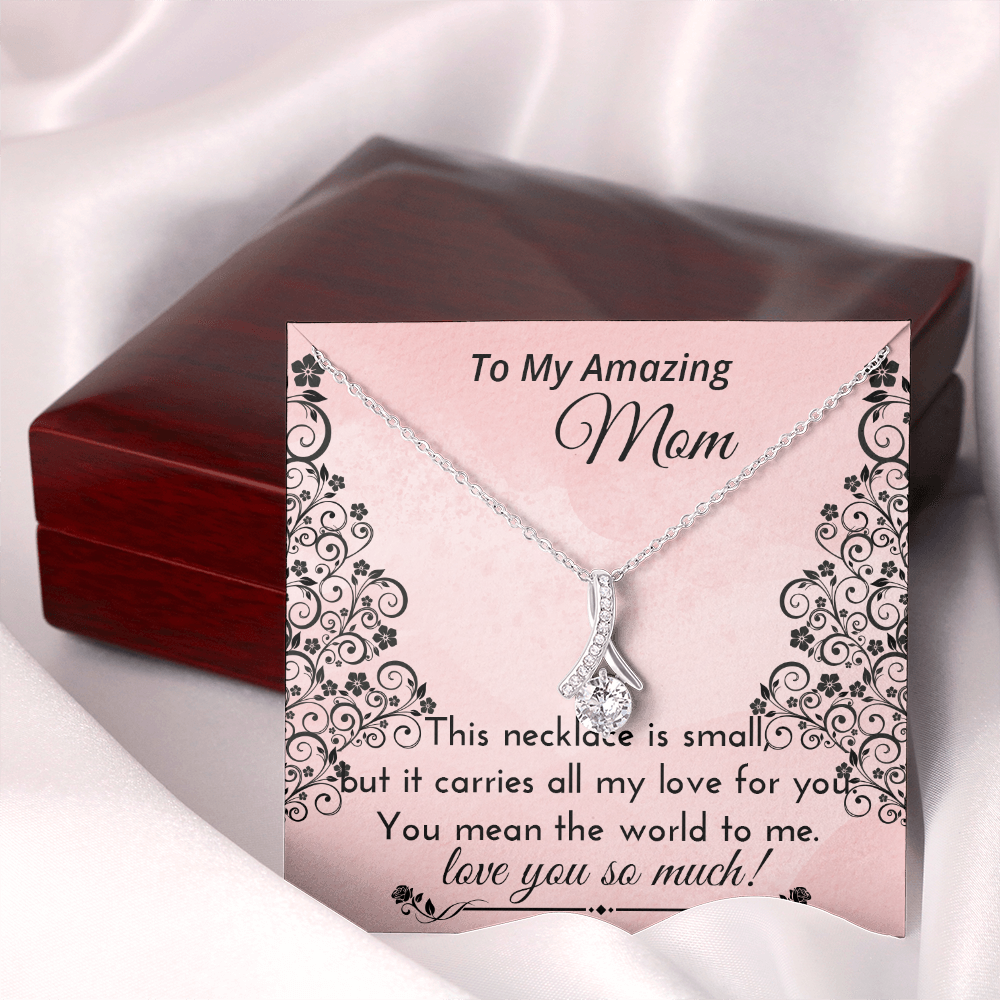 Mom Necklace Gift – Emotional Jewelry with Keepsake Message Card