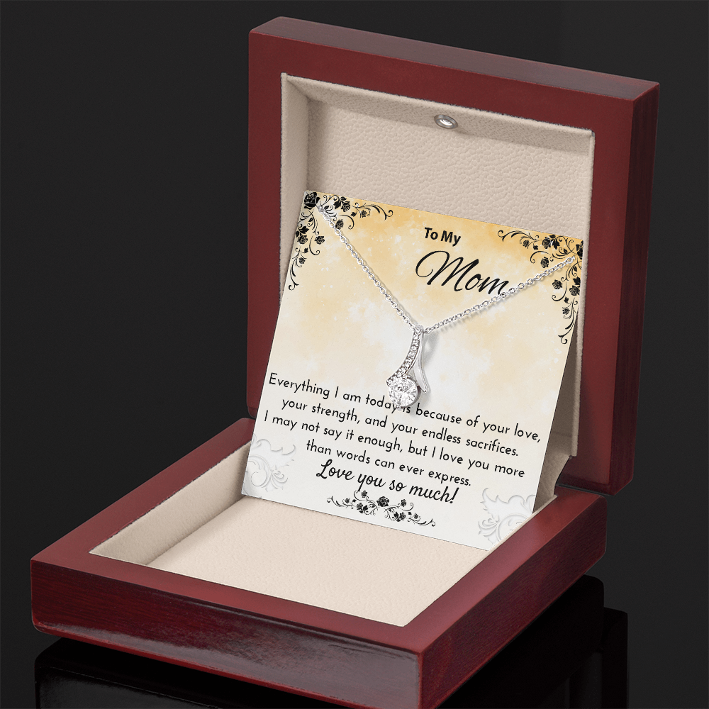 Gift for Mom Necklace – Sentimental Jewelry with Love Message Card
