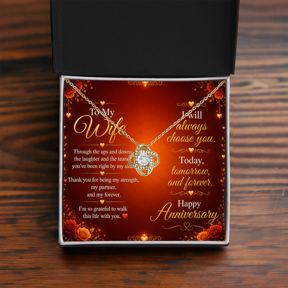 To My Wife – “My Strength, My Forever” Anniversary Necklace Gift