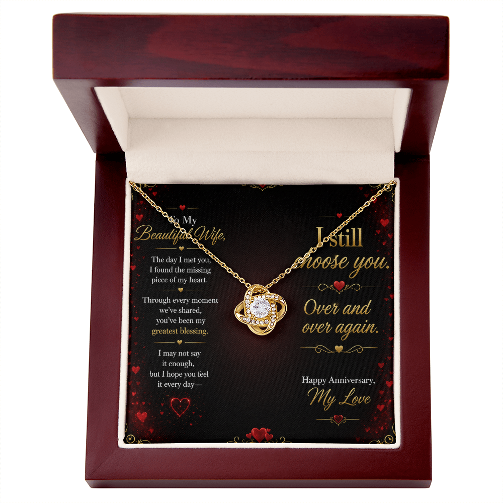 To My Beautiful Wife – “I Still Choose You” Anniversary Necklace Gift