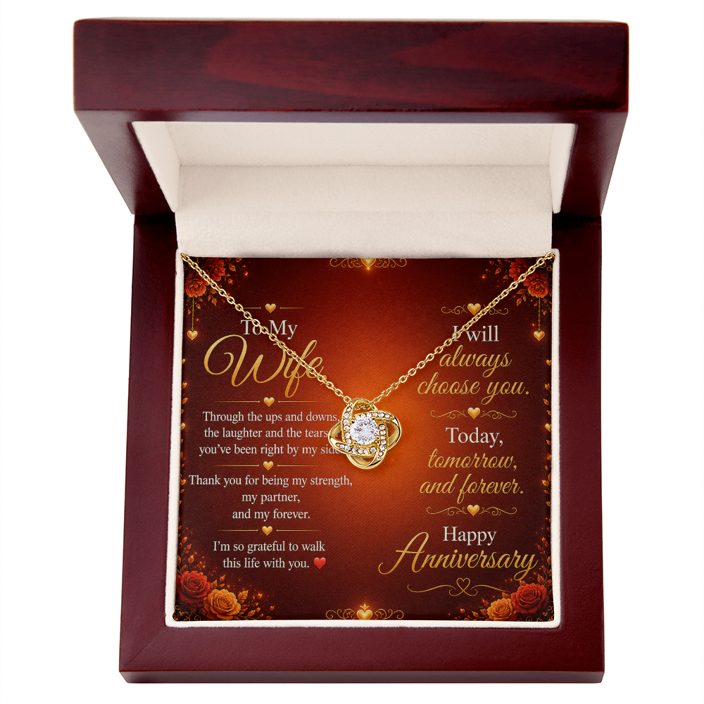 To My Wife – “My Strength, My Forever” Anniversary Necklace Gift