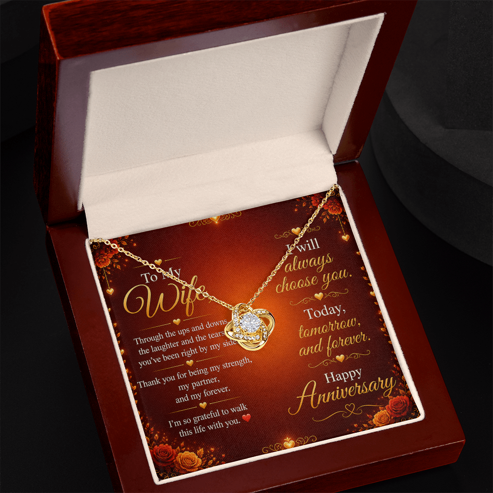 To My Wife – “My Strength, My Forever” Anniversary Necklace Gift