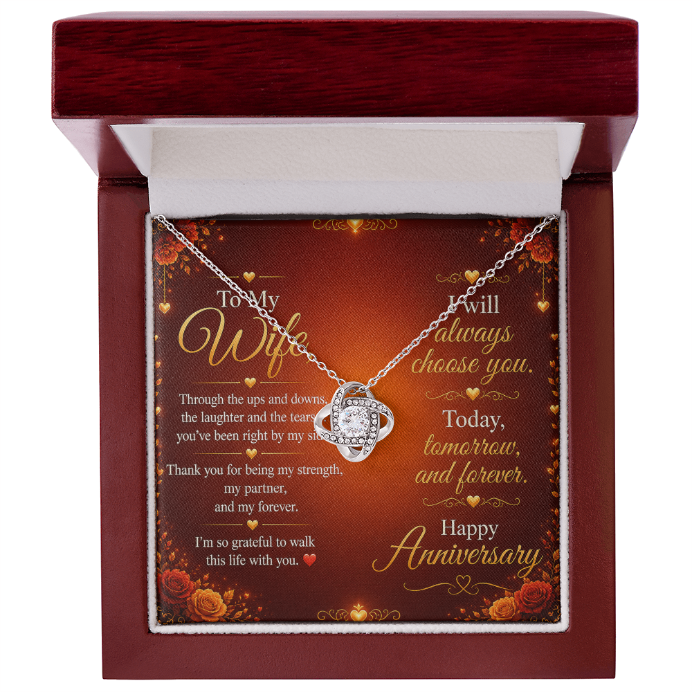 To My Wife – “My Strength, My Forever” Anniversary Necklace Gift